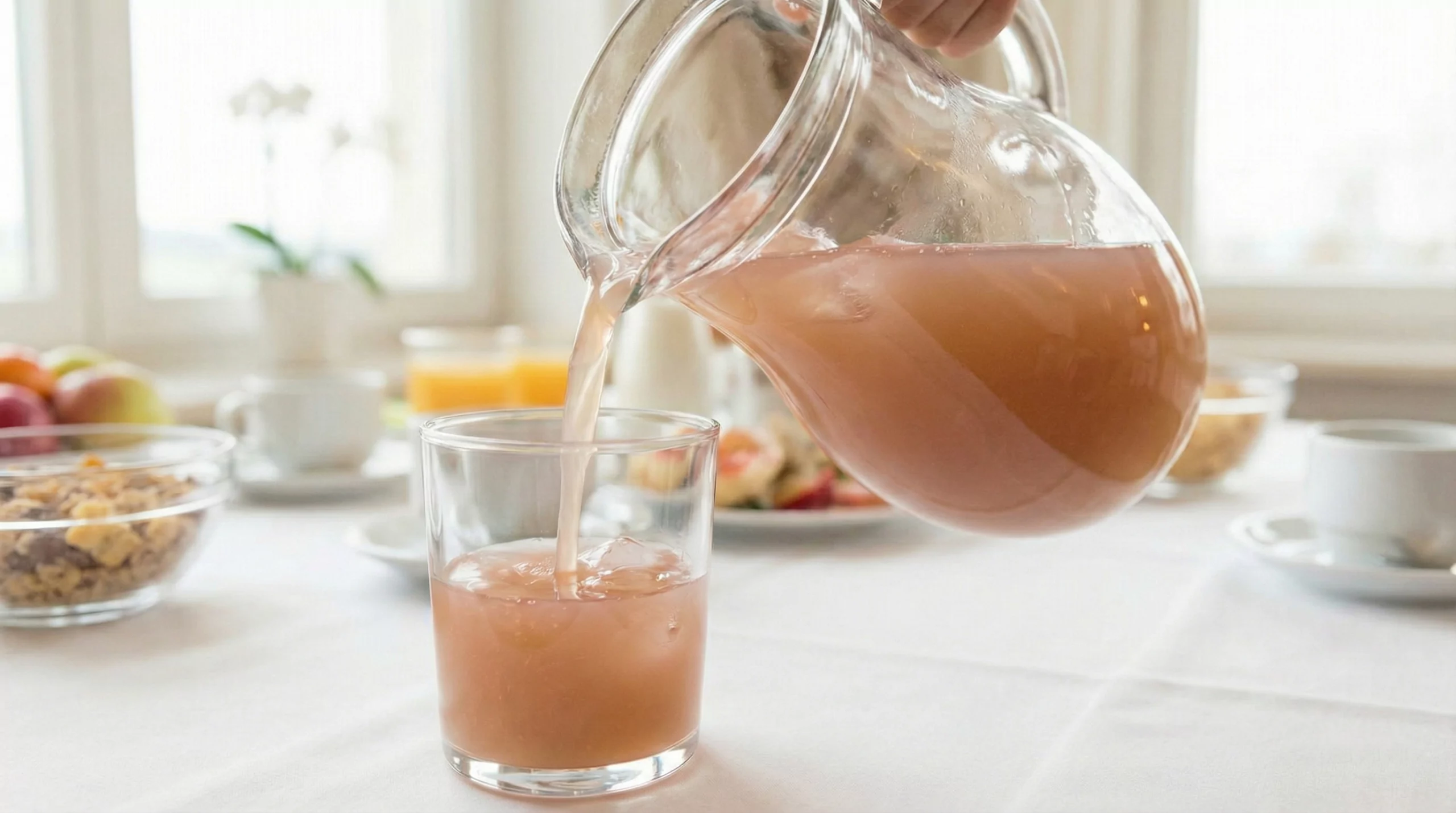 Carafe à la pomme et à la rhubarbe Pomme Rhubarbe dans Carafe